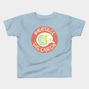 Mom Cat - Protect the Earth Kids T-Shirt